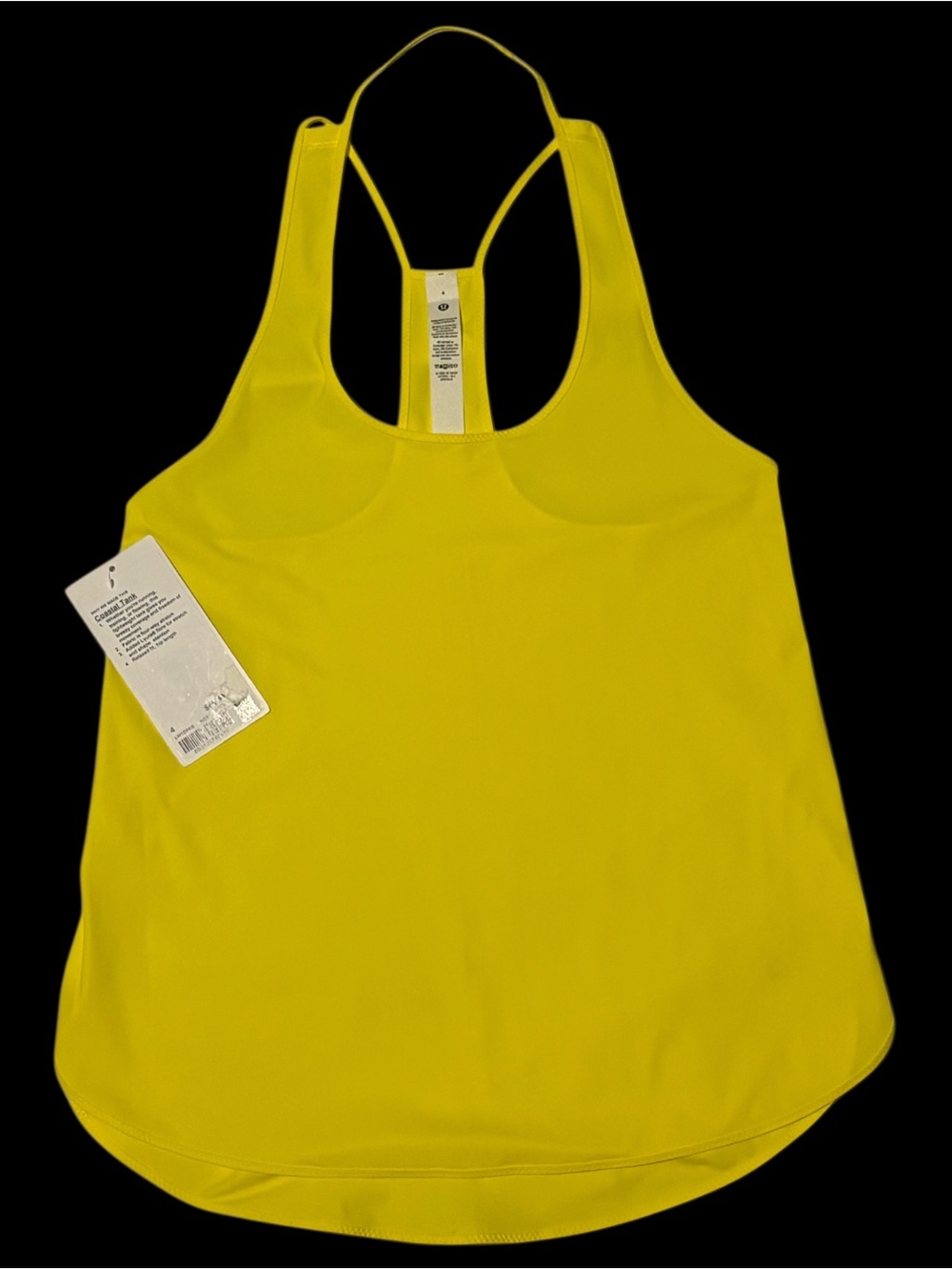 Brand New Size 4 lululemon Coastal Tank in Sonic Yellow